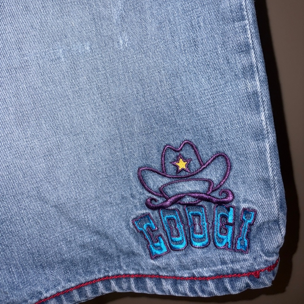 Authentic COOGI - Vintage Blue Jean Shorts with Colorful Signature Stitching - Picture 2 of 9